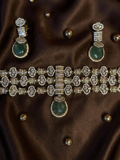 Swarnika – Emerald Diamond Heritage Choker Set