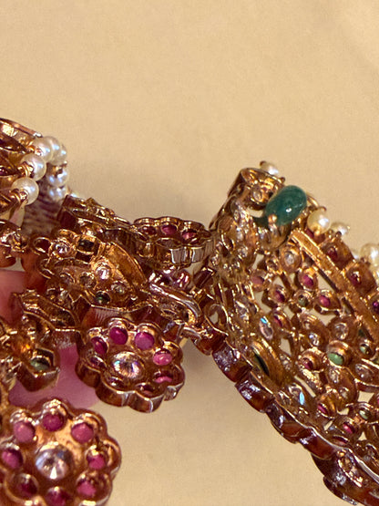 Mrunalini Dwimala – Convertible Original Jadau Kundan Two-Layer Necklace & Earring Set.