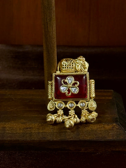Gajeshree Crimson Statement Ring