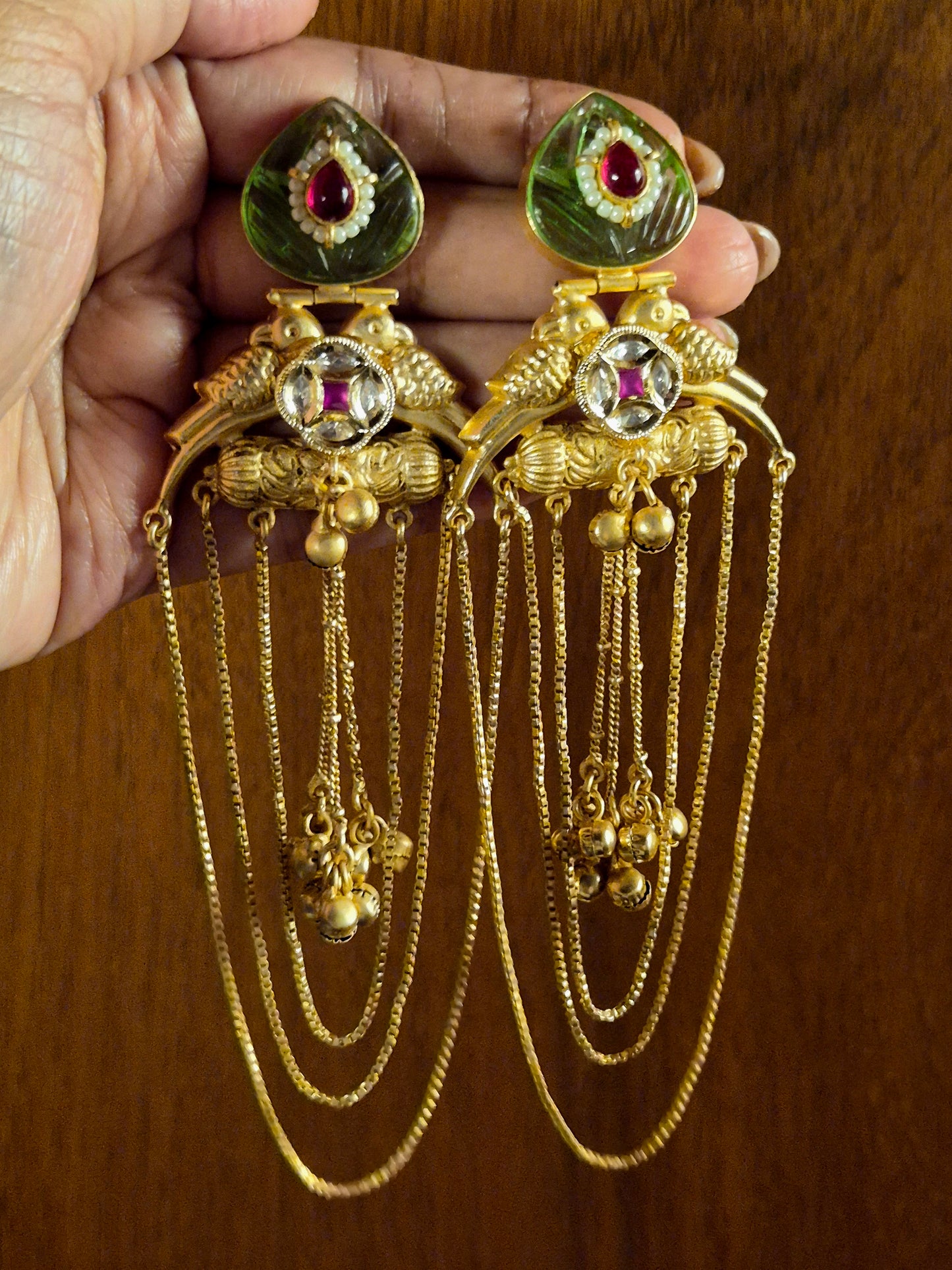 Haritarang Draped Chain Earrings