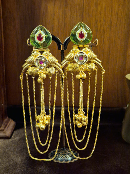 Haritarang Draped Chain Earrings