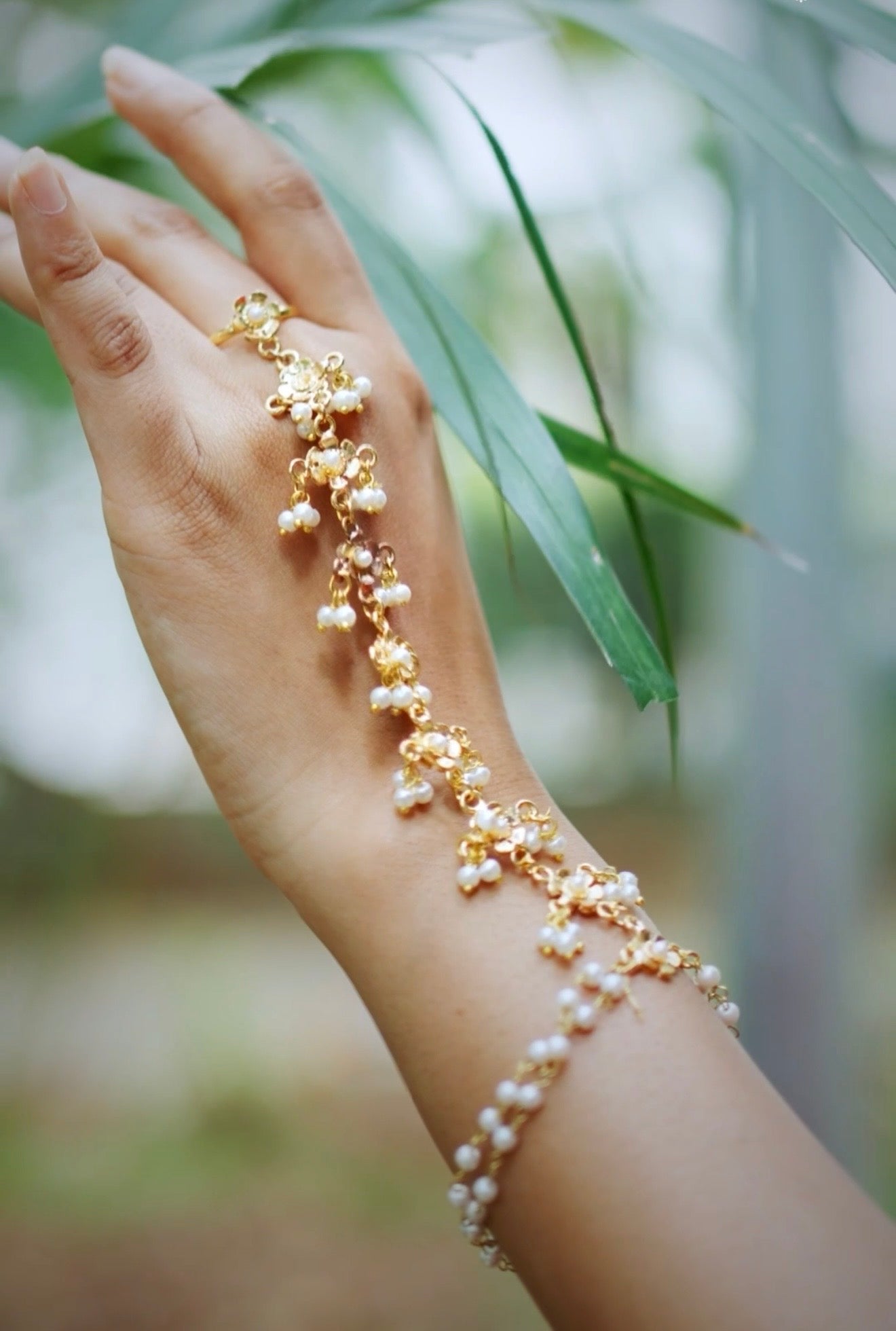 Hansika Haathphool – Pearl Heritage Hand Harness.
