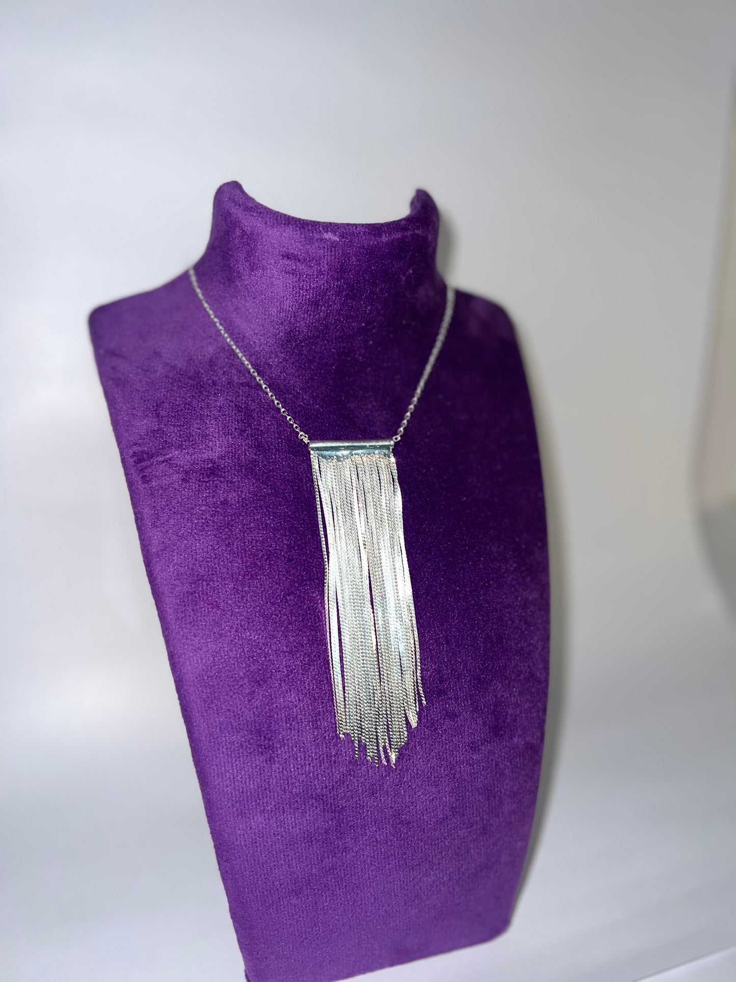 Silver Tassel Necklace