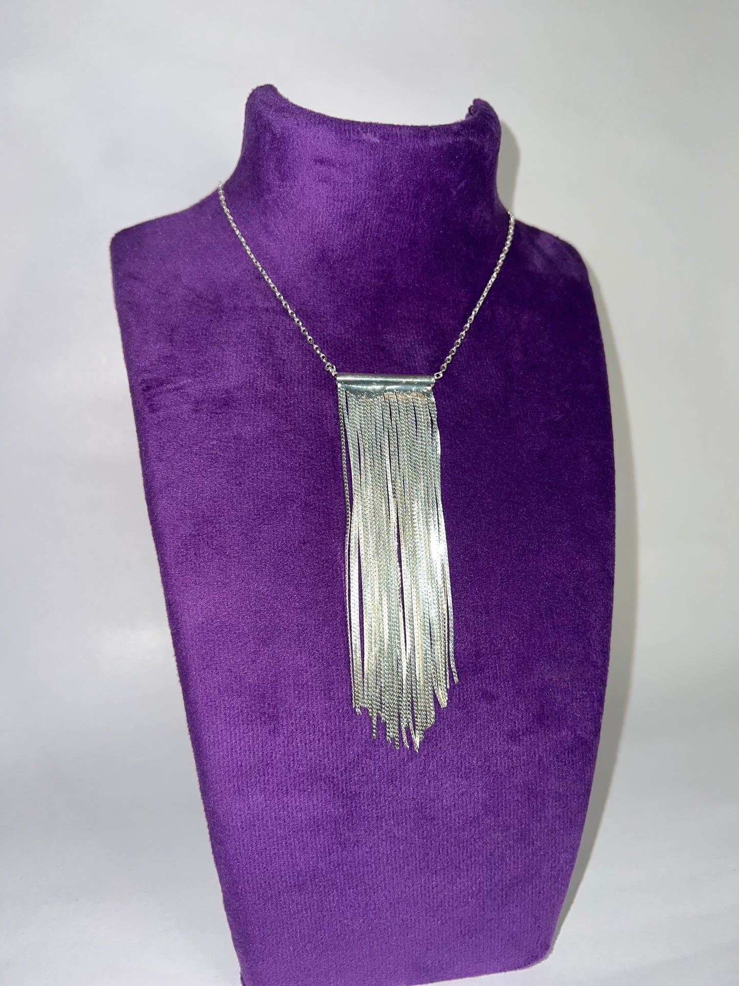 Silver Tassel Necklace