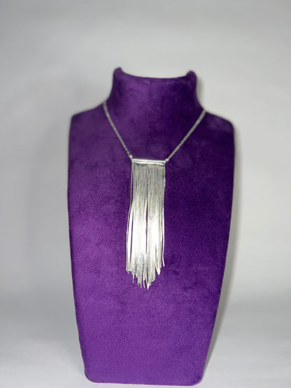 Silver Tassel Necklace