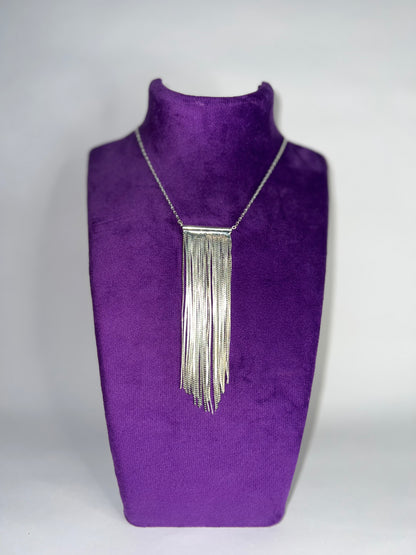 Silver Tassel Necklace