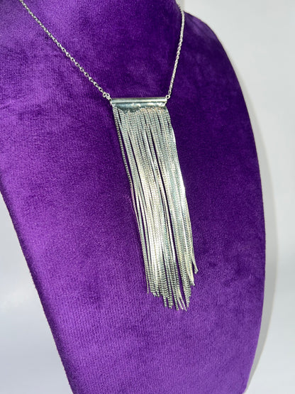 Silver Tassel Necklace