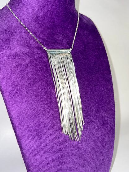 Silver Tassel Necklace