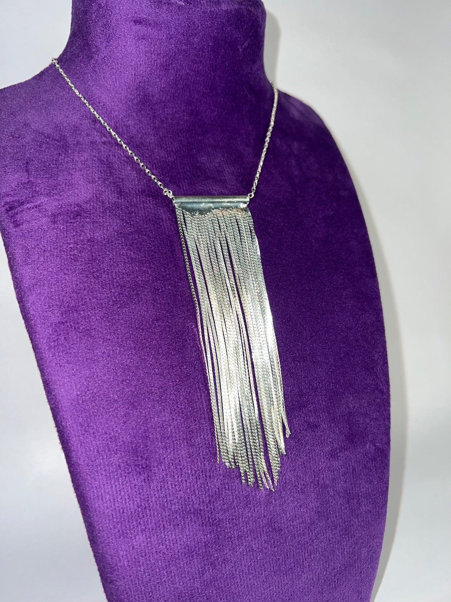 Silver Tassel Necklace
