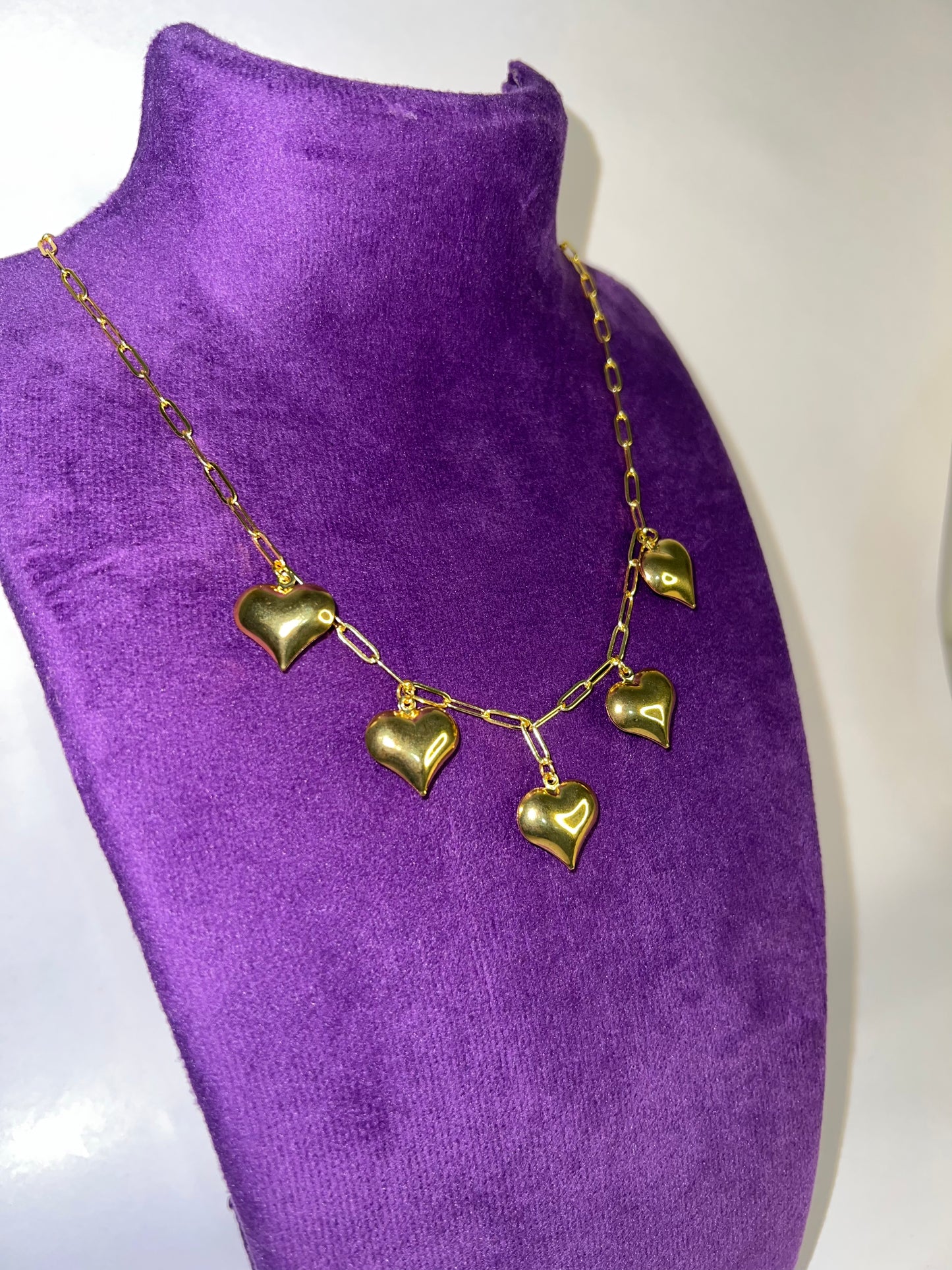 Brass Heart Necklace - 18k Gold Plated
