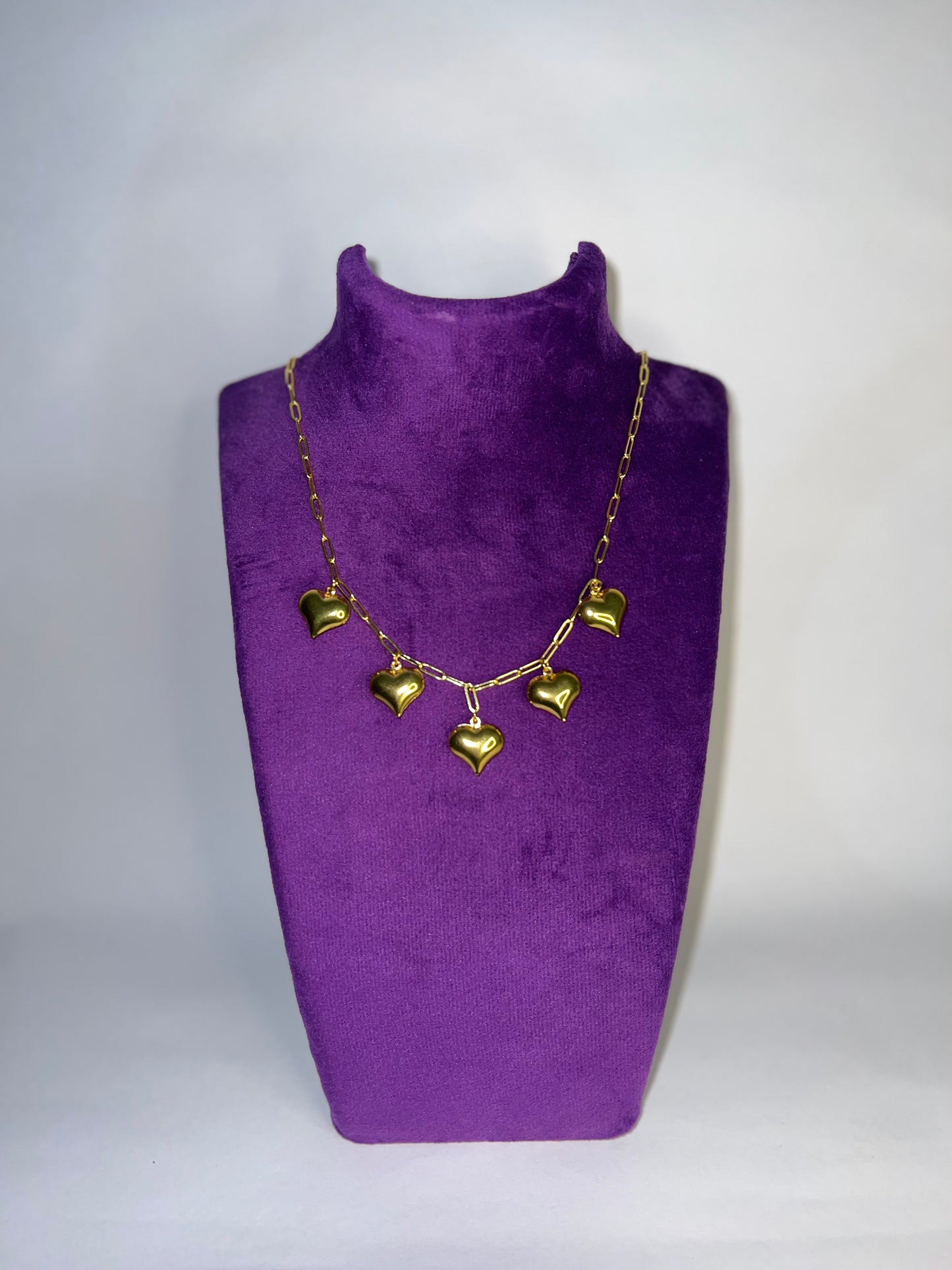 Brass Heart Necklace - 18k Gold Plated