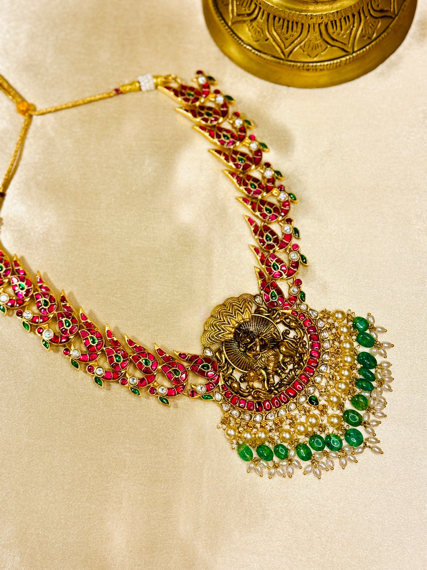 Krishna Kili Kantika - Statement Jadau kundan Necklace