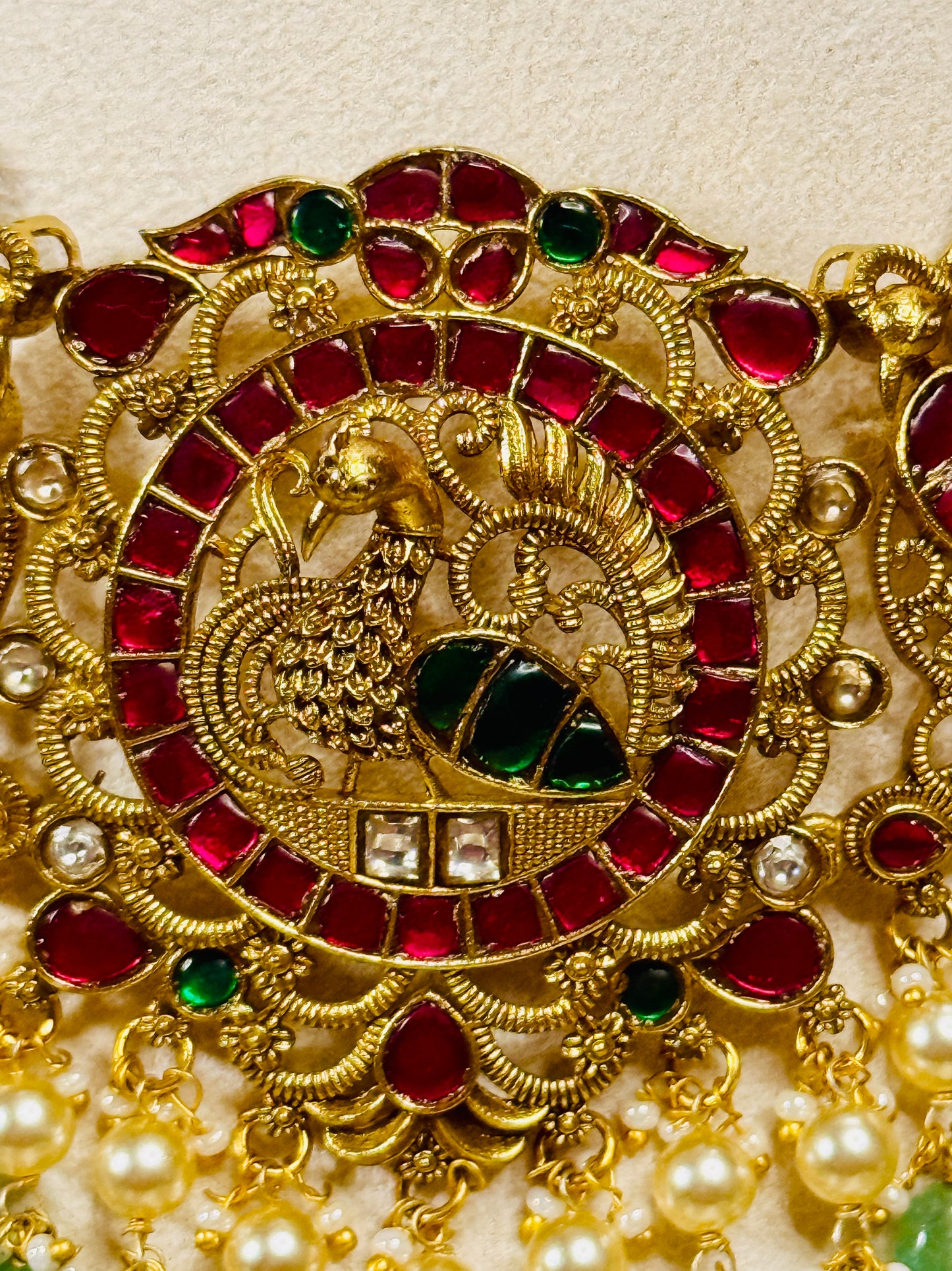 Mayura Vaibhava – Original Jadau Kundan Peacock Necklace Set