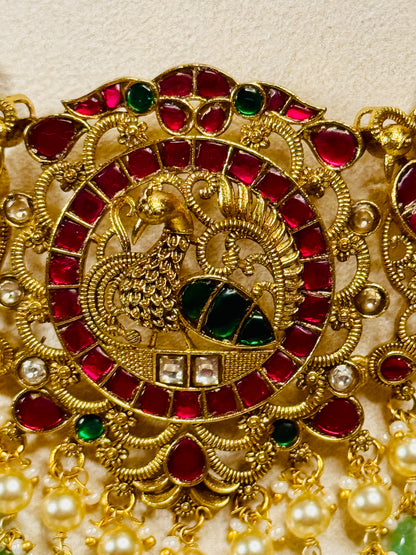 Mayura Vaibhava – Original Jadau Kundan Peacock Necklace Set