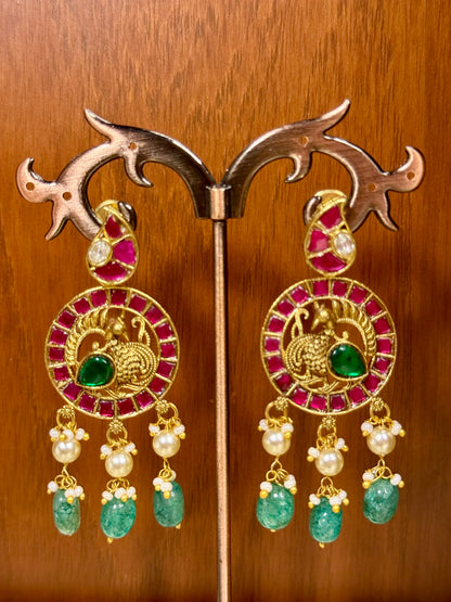 Mayura Vaibhava – Original Jadau Kundan Peacock Necklace Set