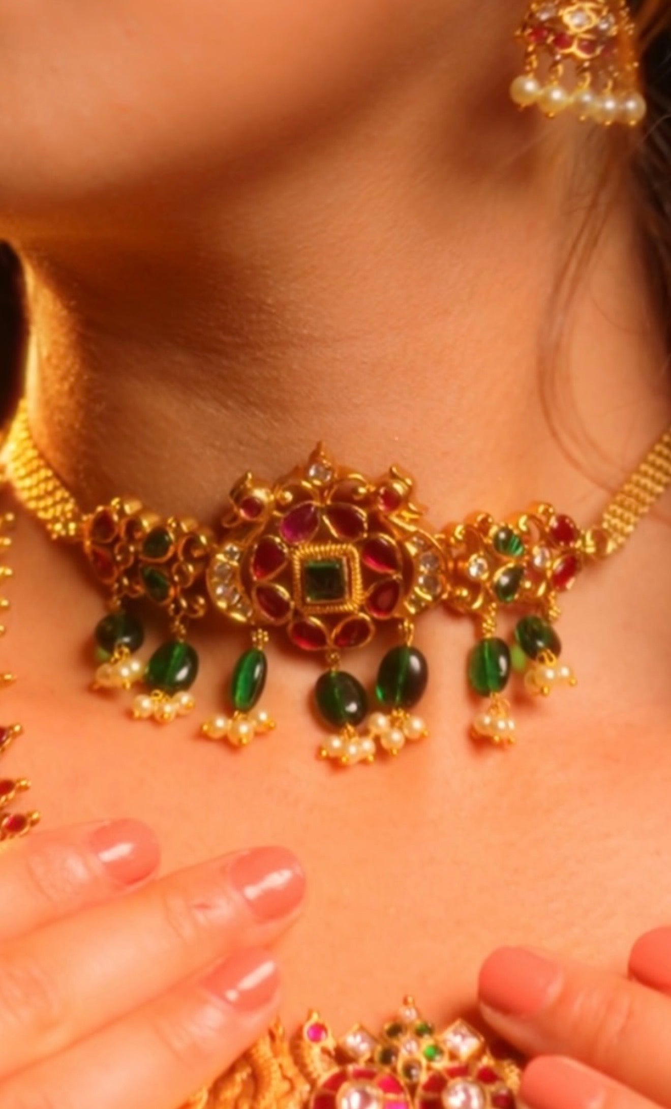 Pushpa Pakshi Kanthi - Jadau Minimalist Choker Set