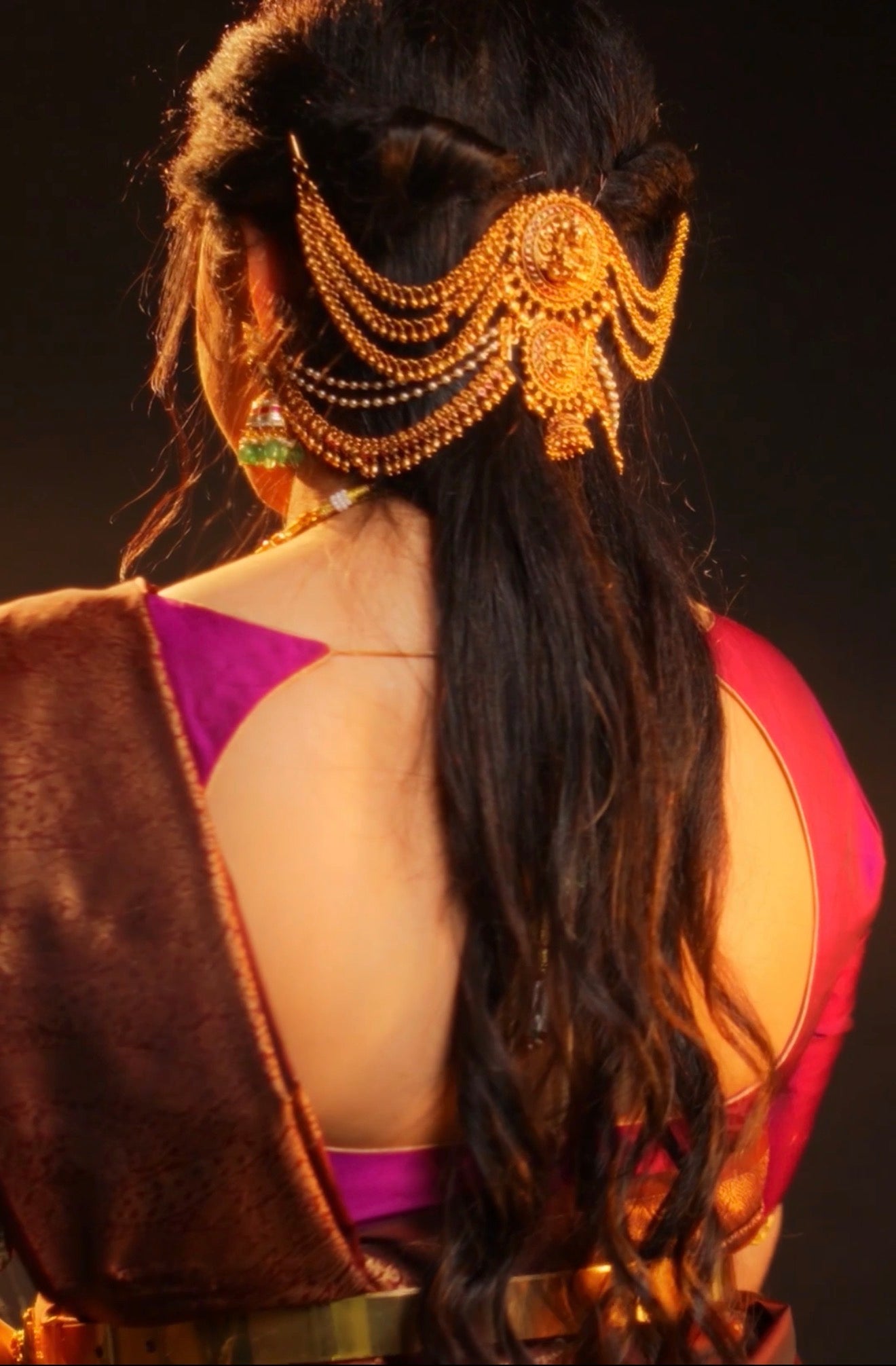 Mahalakshmi Keshabharana – Jadau Kundan Hair Accessory