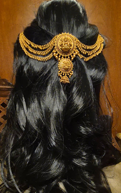 Mahalakshmi Keshabharana – Jadau Kundan Hair Accessory