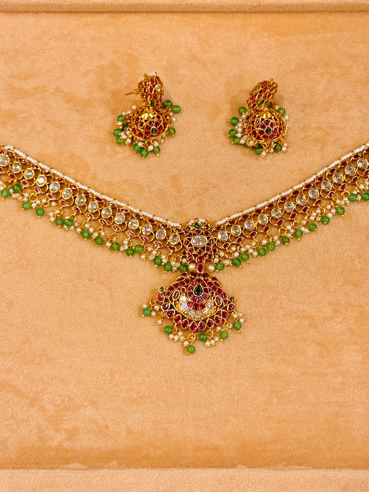 Tarangini Trimaya – Premium Kemp & Kundan Three-Way Convertible Choker