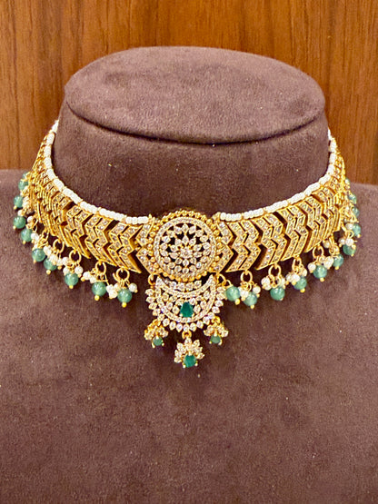 Triveni Kantika – Zircon Three-Way Convertible Choker