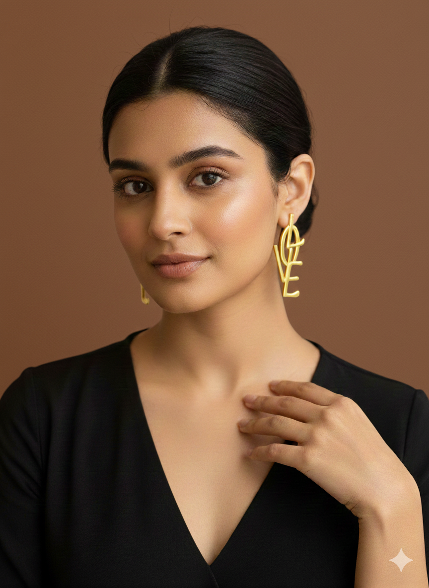 Luxe Love Letter Studs