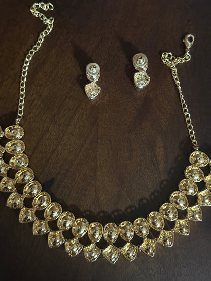 Samaira – Geometric Indo-Western Moissanite Necklace Set
