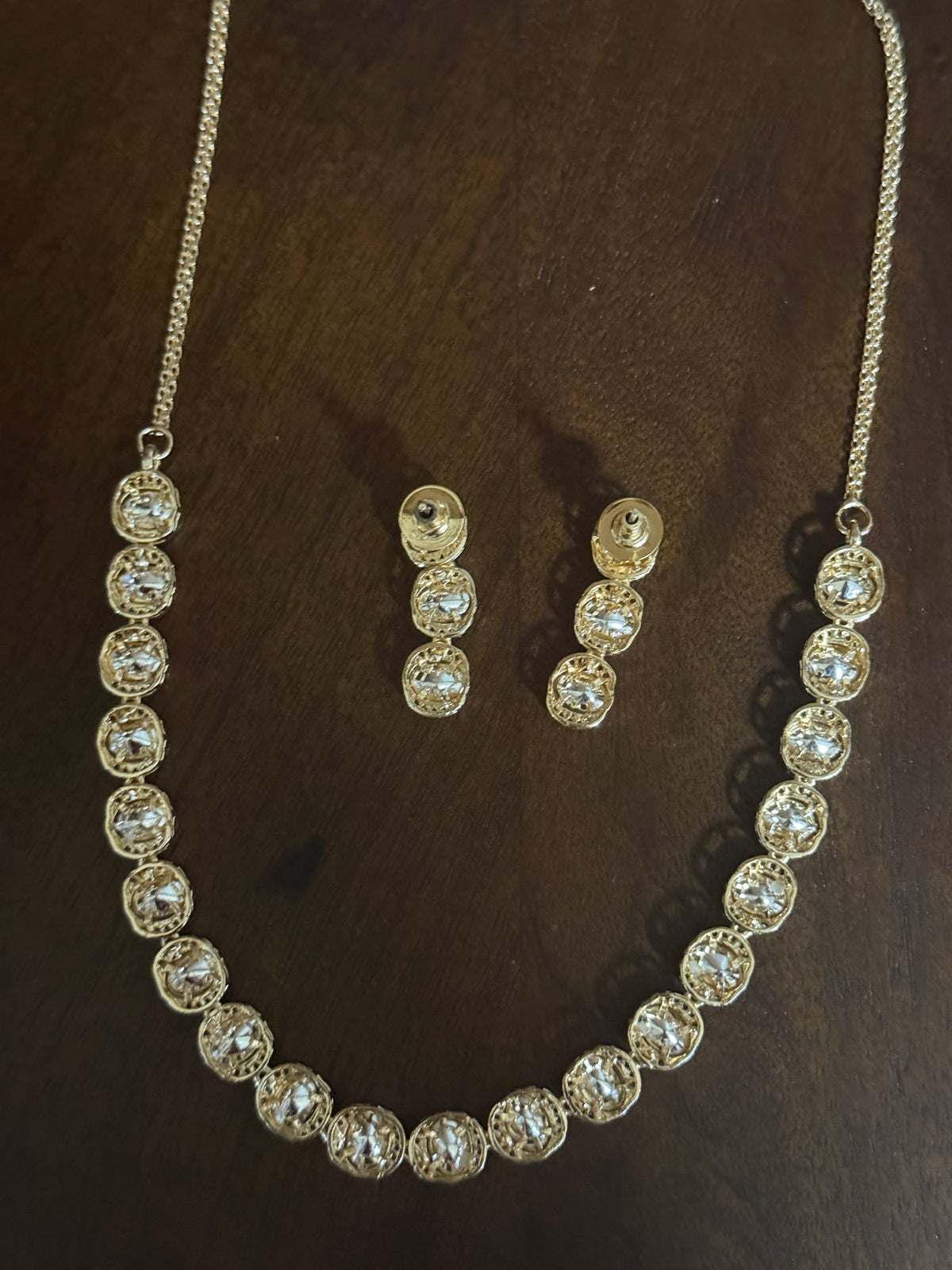 Aahana – Indo-Western Halo-Set Moissanite Choker Necklace Set