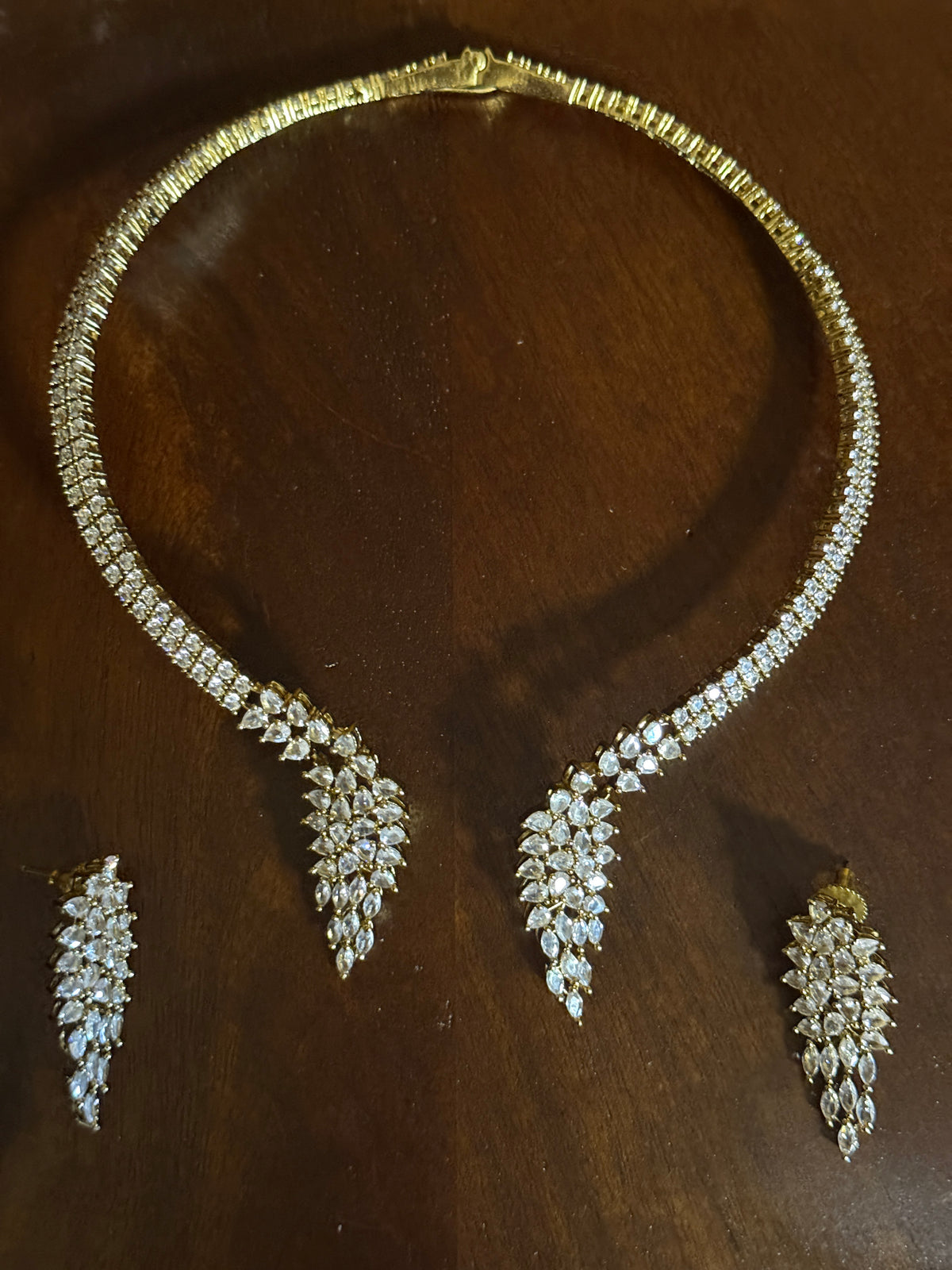 Ellara – Marquise Cascade Necklet with Earring Set