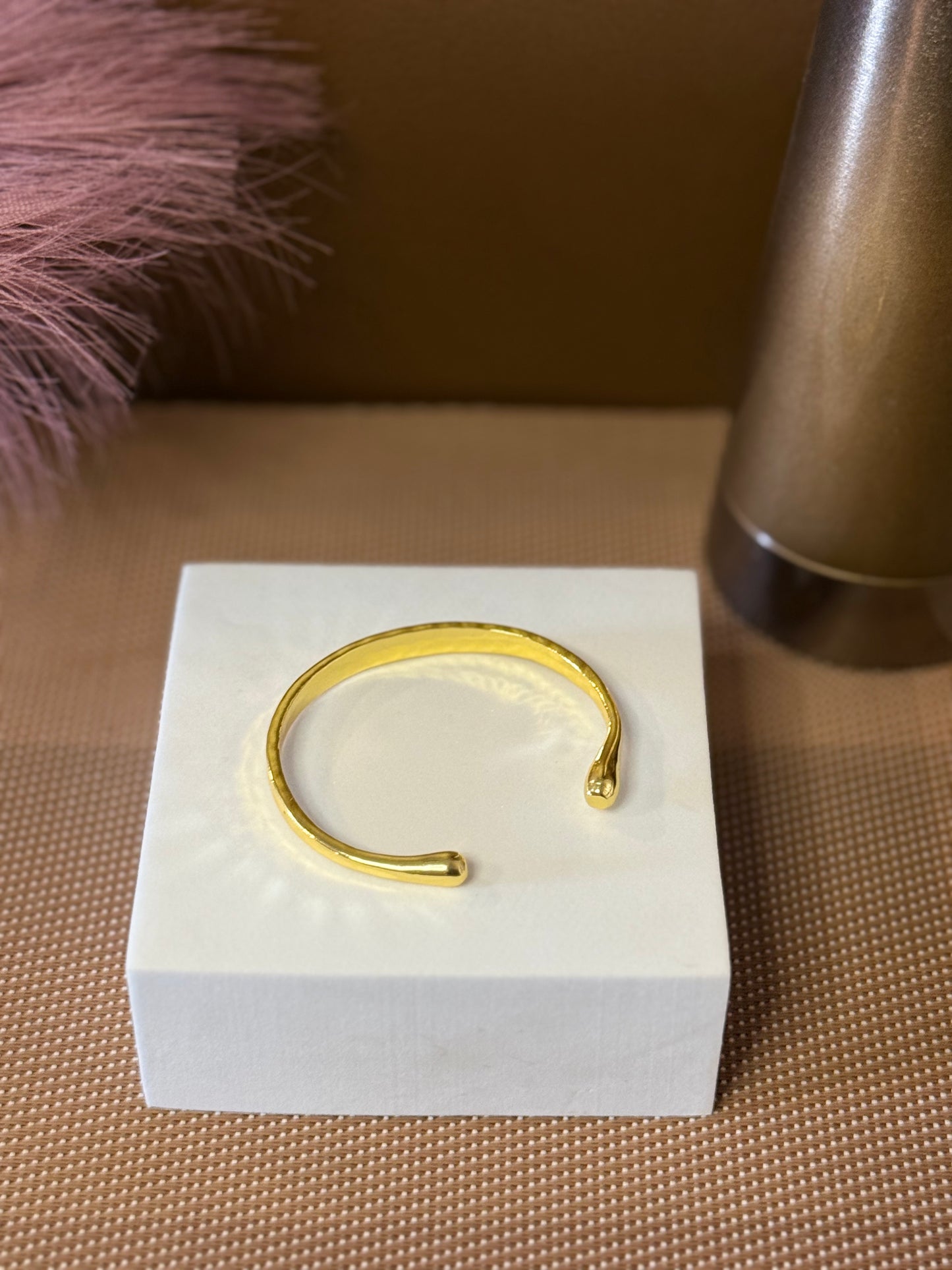 Eterna Imperium Brass Cuff – 18k Gold Plated
