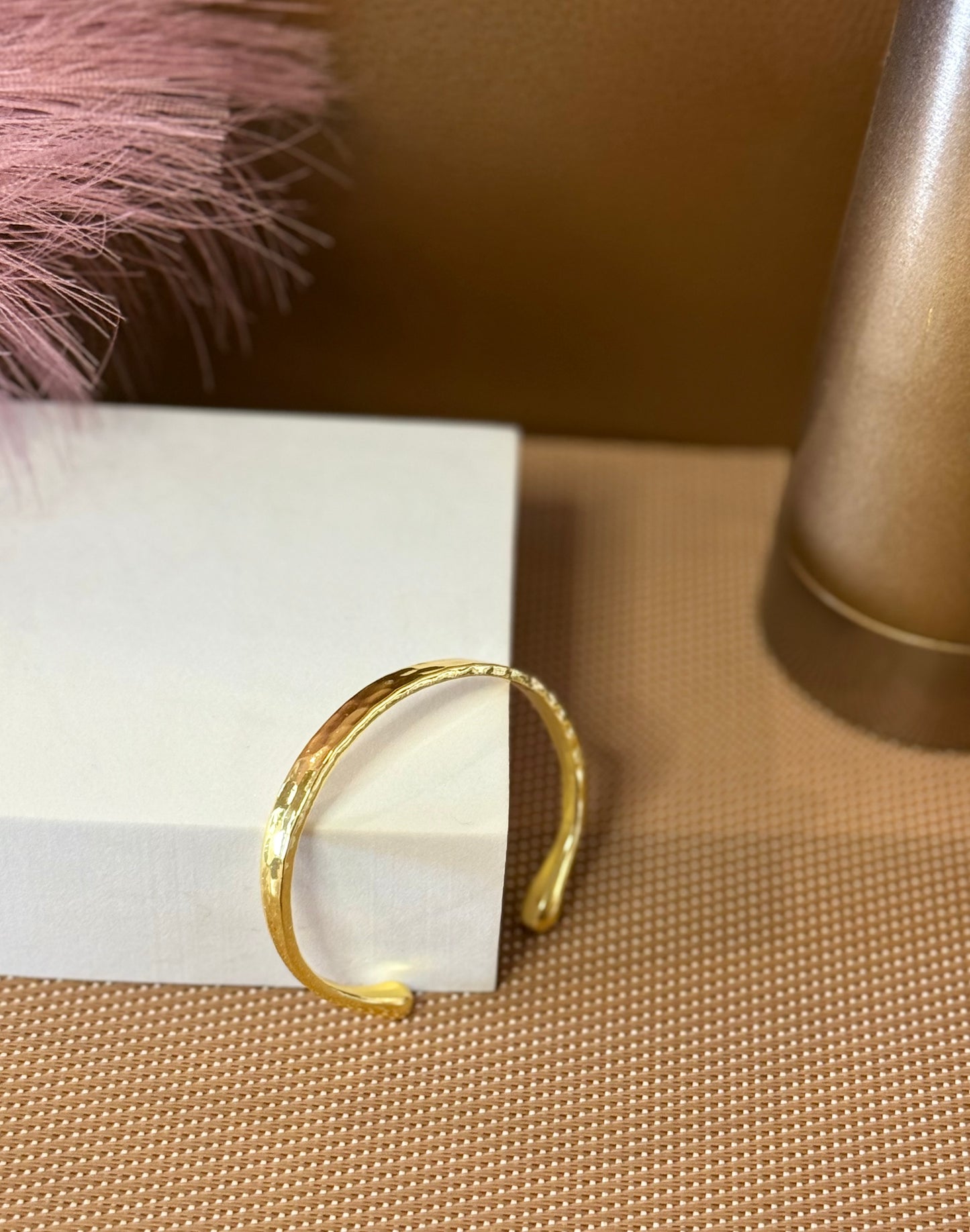 Eterna Imperium Brass Cuff – 18k Gold Plated
