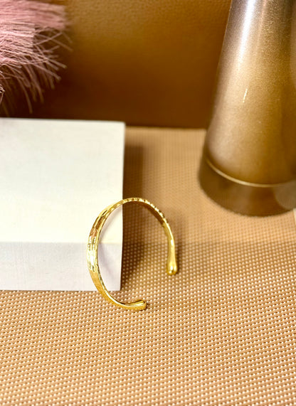 Eterna Imperium Brass Cuff – 18k Gold Plated