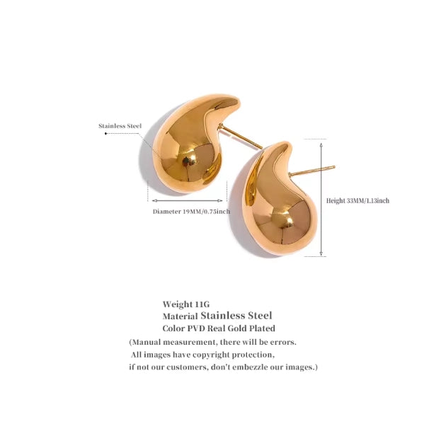 Medium Tear Drop Studs