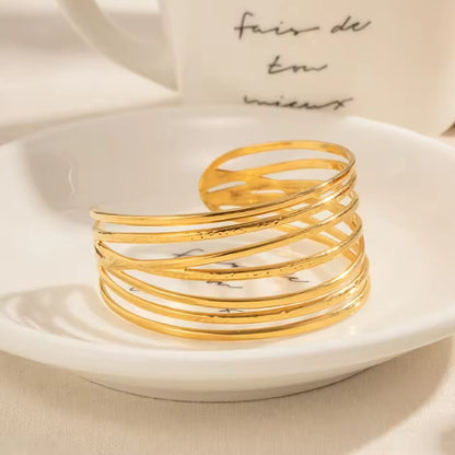 Layered Gold Cuff Bracelet