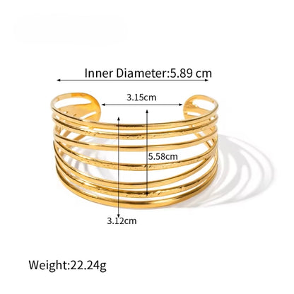 Layered Gold Cuff Bracelet