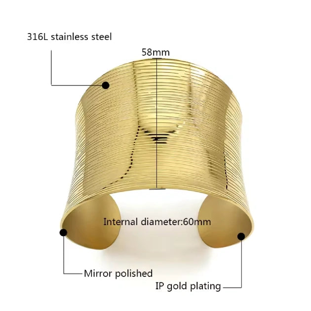 Gildra Glowing Cuff Bracelet - 18k Gold Plated