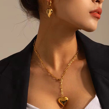 Heart of Gold Hoops