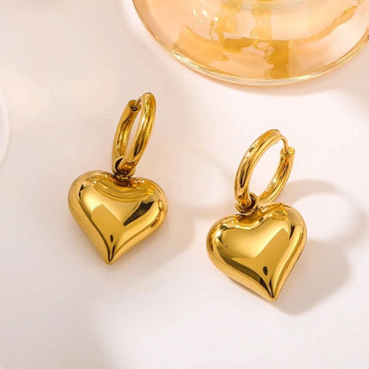Heart of Gold Hoops