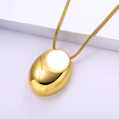Luna Oval Charm with Chain