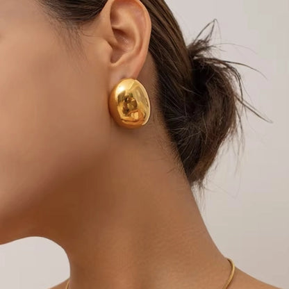Luna Statement Oval Studs
