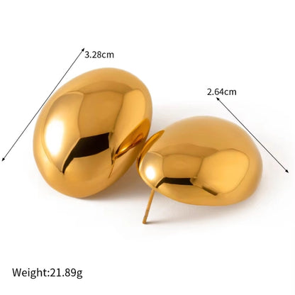 Luna Statement Oval Studs