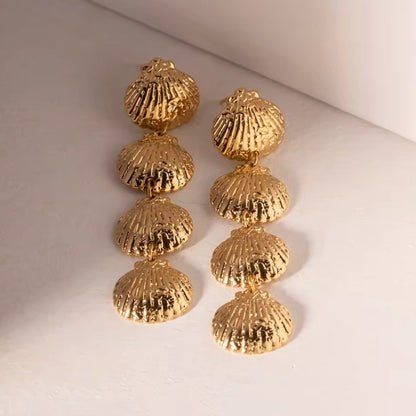Beachy Bliss Shell Drops - 18k Gold Plated