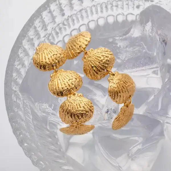Beachy Bliss Shell Drops - 18k Gold Plated