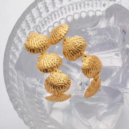 Beachy Bliss Shell Drops - 18k Gold Plated