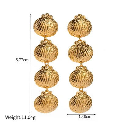 Beachy Bliss Shell Drops - 18k Gold Plated