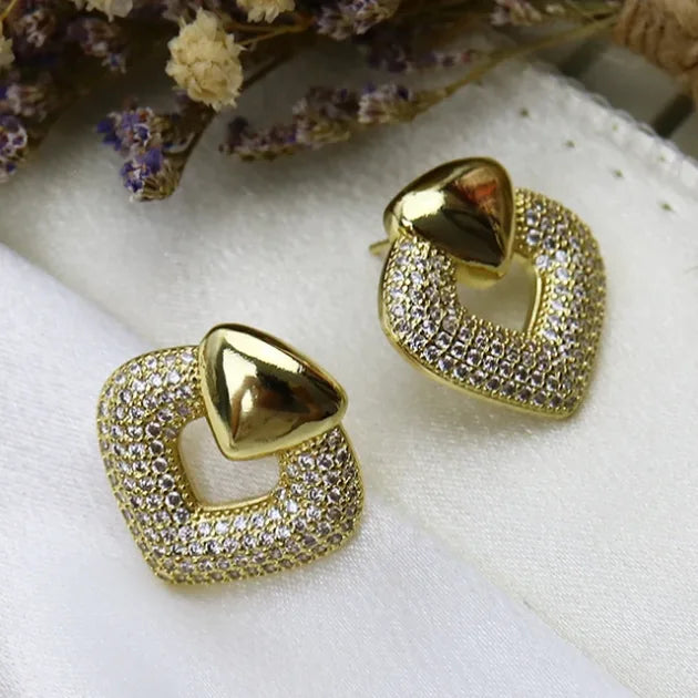 Minimalist Zircon Love Studs