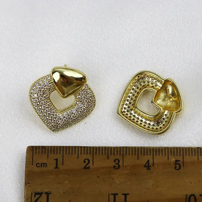 Minimalist Zircon Love Studs