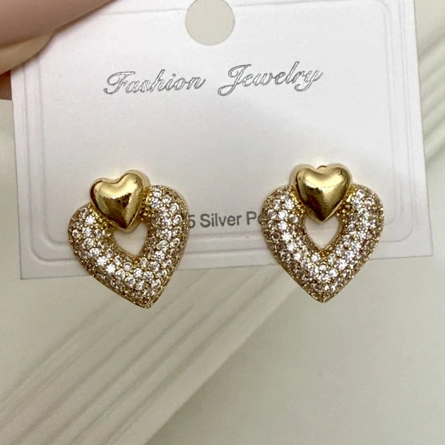 Minimalist Zircon Love Studs