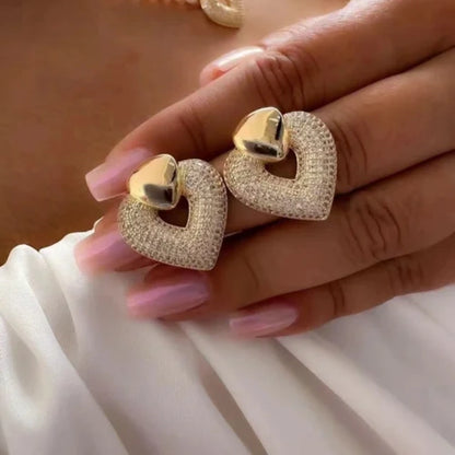 Minimalist Zircon Love Studs