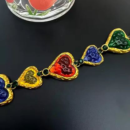 Multi Colour Resin Love Necklace