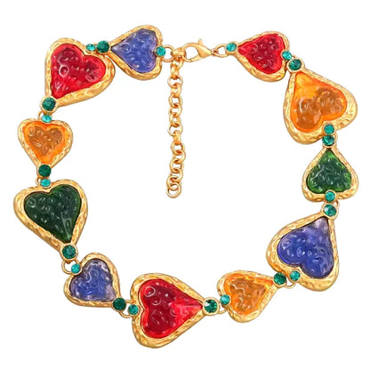 Multi Colour Resin Love Necklace